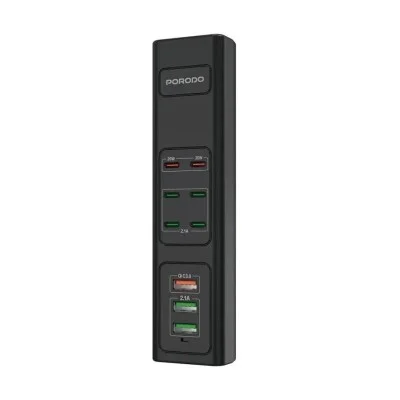 Porodo 85W Multi-Port Usb Charging Hub - Black